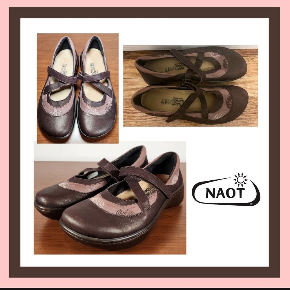 Naot Shell Collection Lagos Mauve And Brown Mary … - image 1